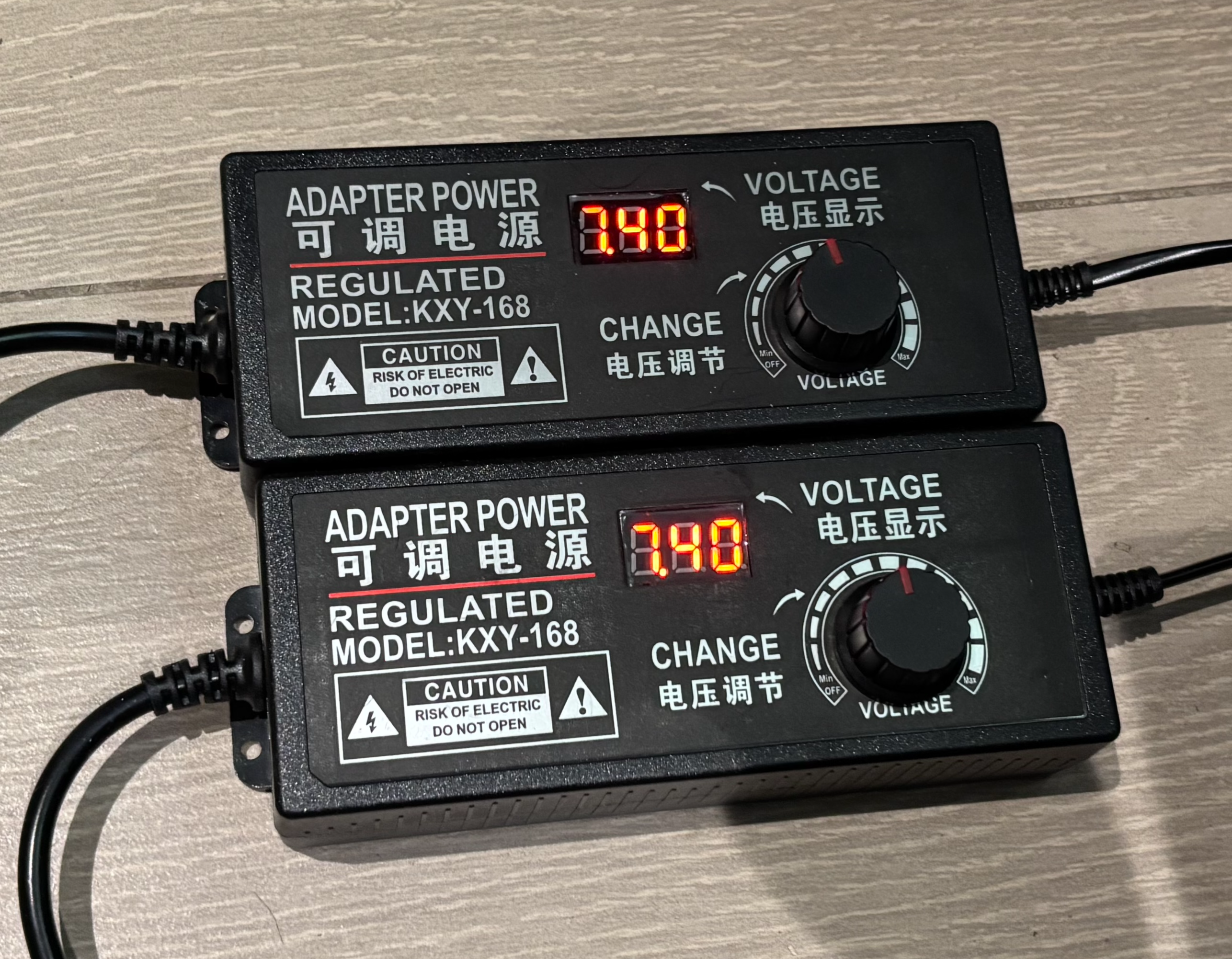 从臂为19kg·cm扭矩版本时，电源电压示意